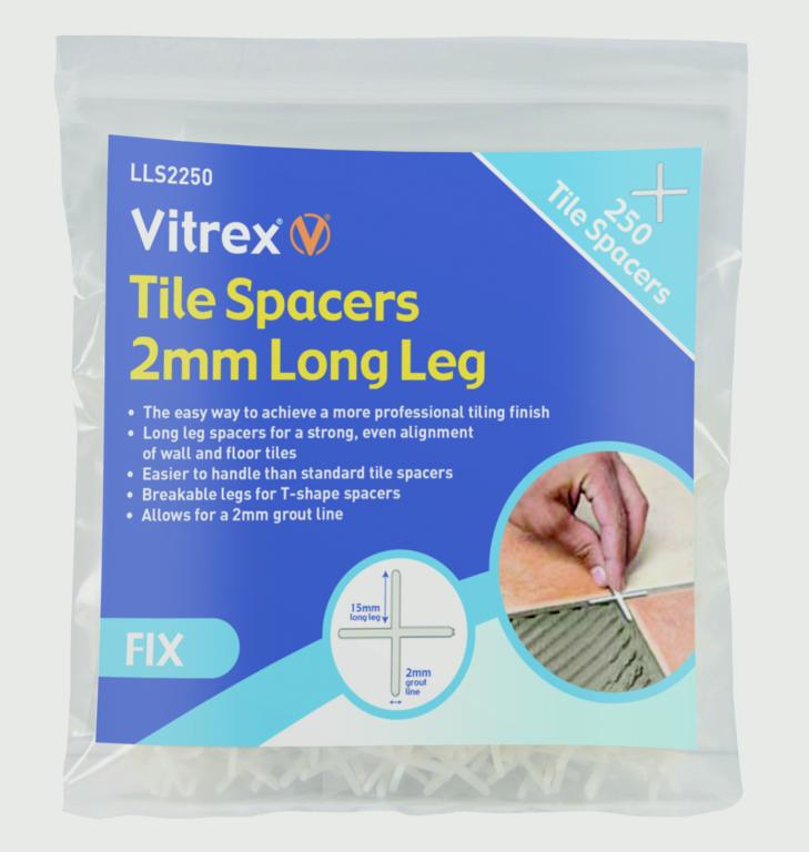 Vitrex Long Leg Tile Spacers - 2x250