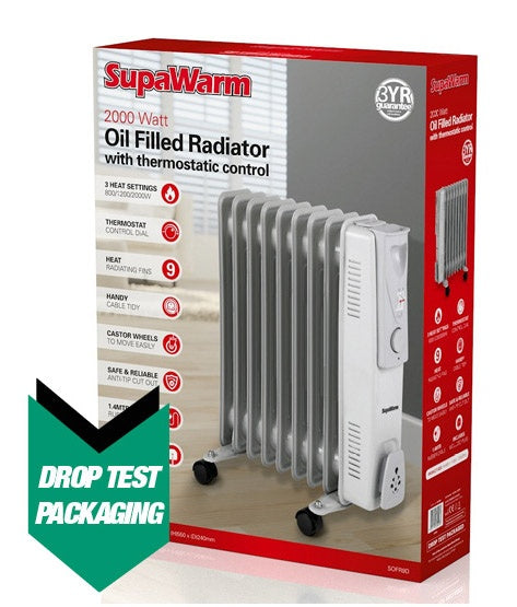 SupaWarm Oil Filled Radiator - 2000w