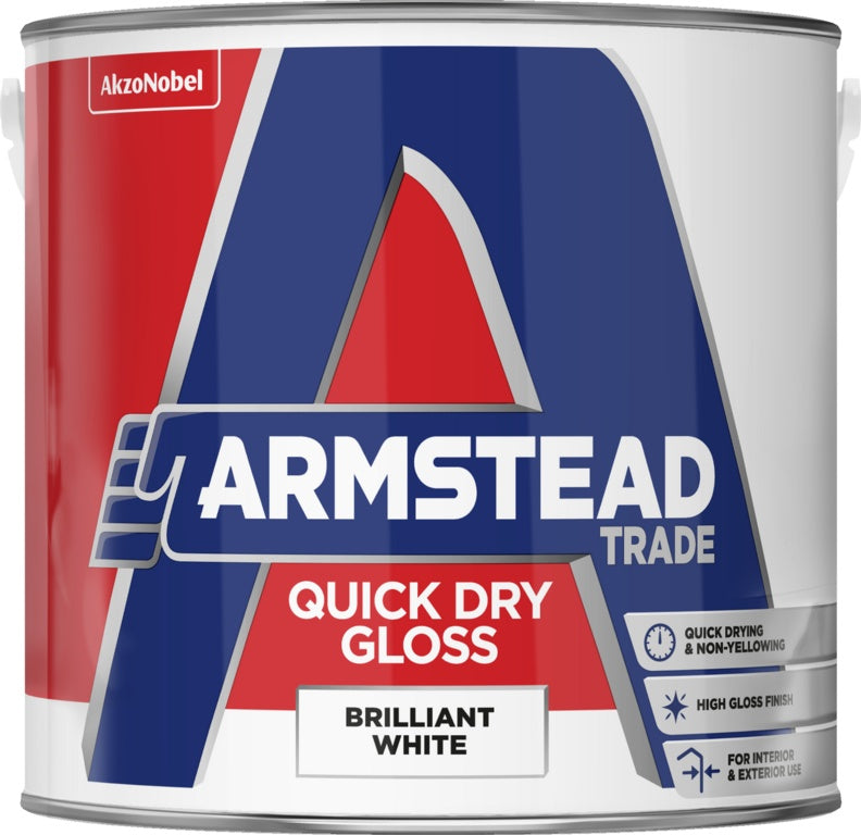 Armstead Trade Quick Dry Gloss 2.5L - Brilliant White