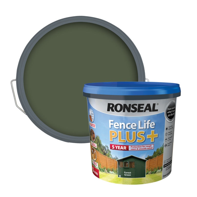 Ronseal Fence Life Plus 5L - Forest Green