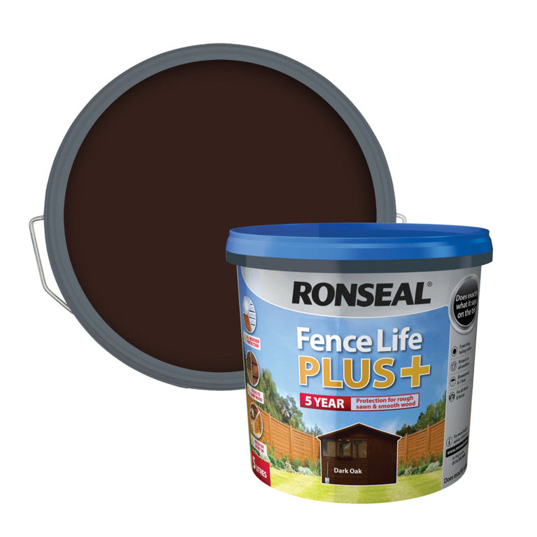 Ronseal Fence Life Plus 5L - Dark Oak