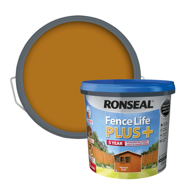 Ronseal Fence Life Plus 5L - Harvest Gold
