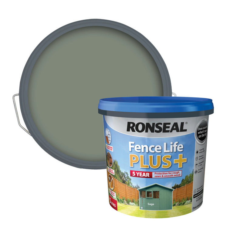 Ronseal Fence Life Plus 5L - Sage