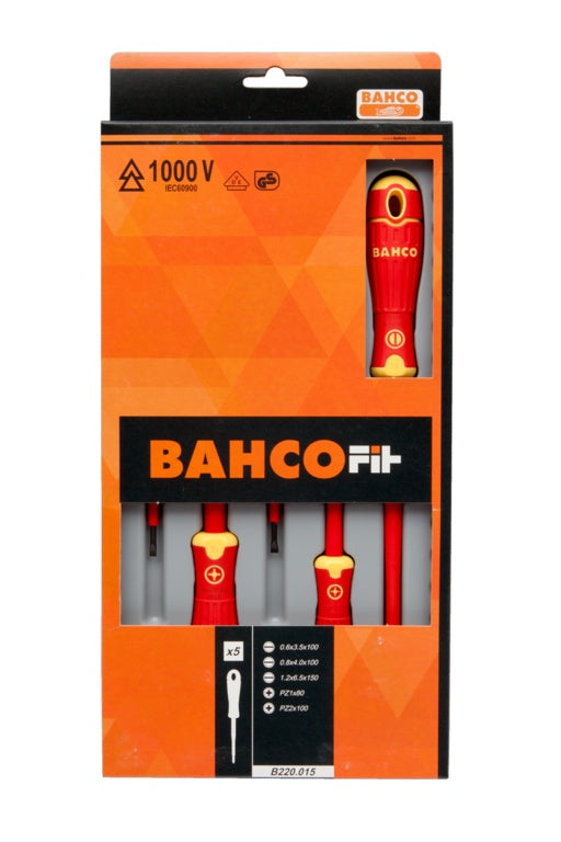 Bahco Bahcofit Insulated Screwdriver Set - 5 Piece