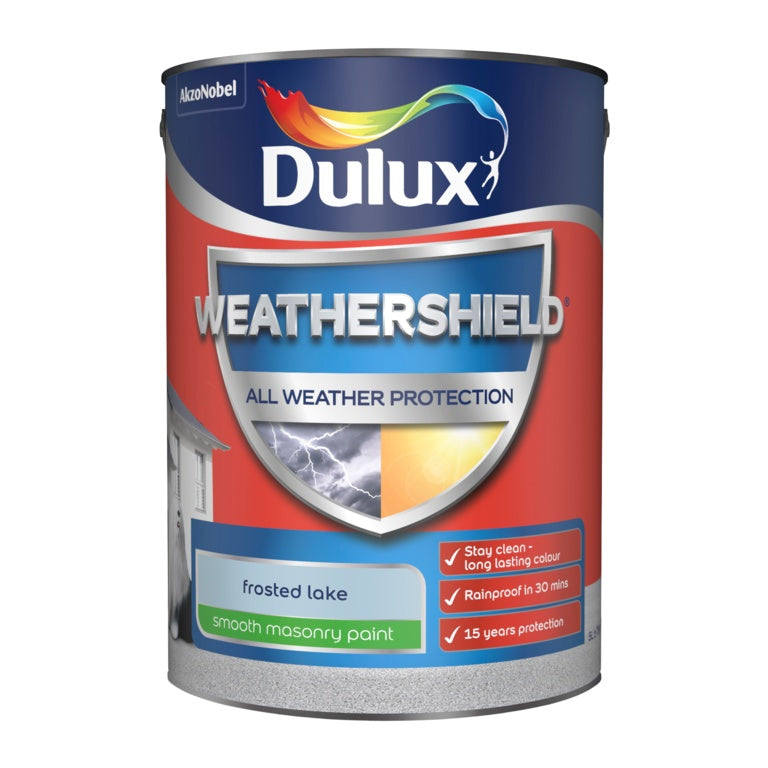 Dulux Weathershield Smooth Masonry Paint 5L - Frosted Lake
