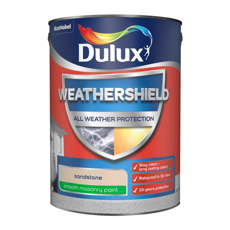 Dulux Weathershield Smooth Masonry Paint 5L - Sandstone