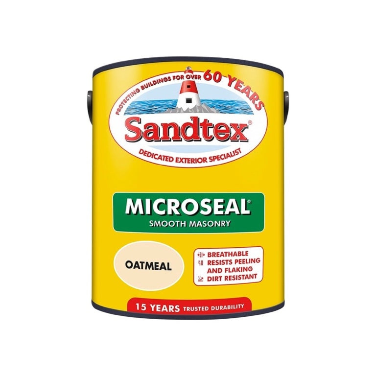 Sandtex Smooth Masonry Paint 5L - Oatmeal