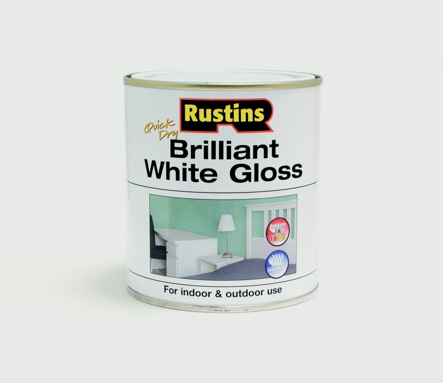 Rustins Quick Drying White Gloss - 500ml