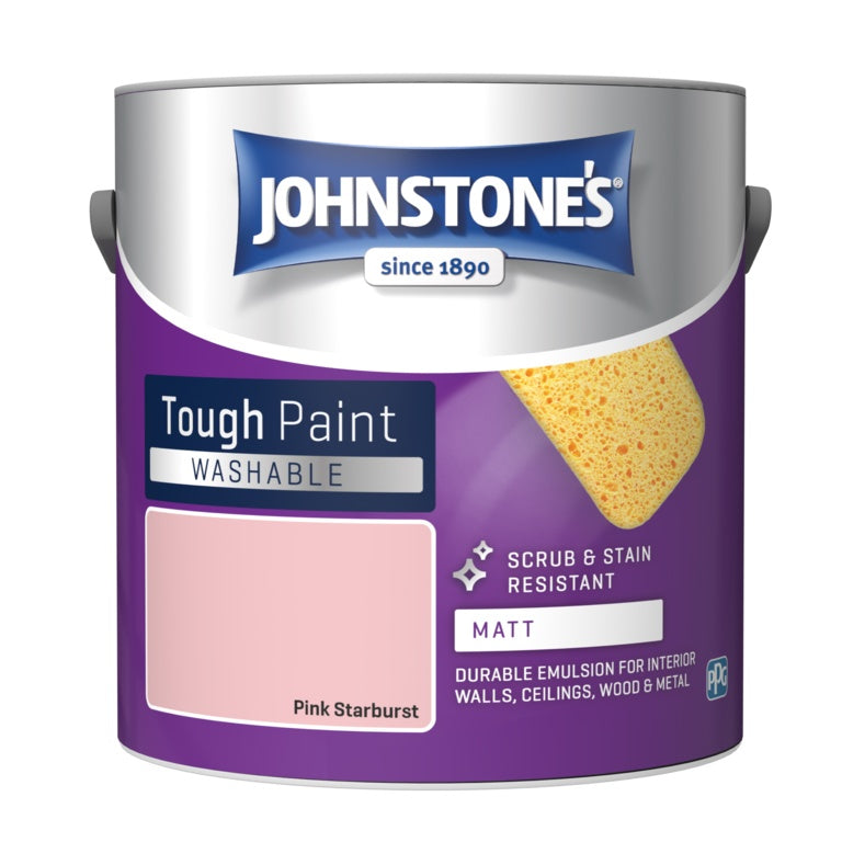 Johnstone's Washable Matt 2.5L - Pink Starburst