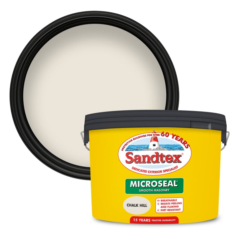 Sandtex Smooth Masonry Paint 10L - Chalk Hill