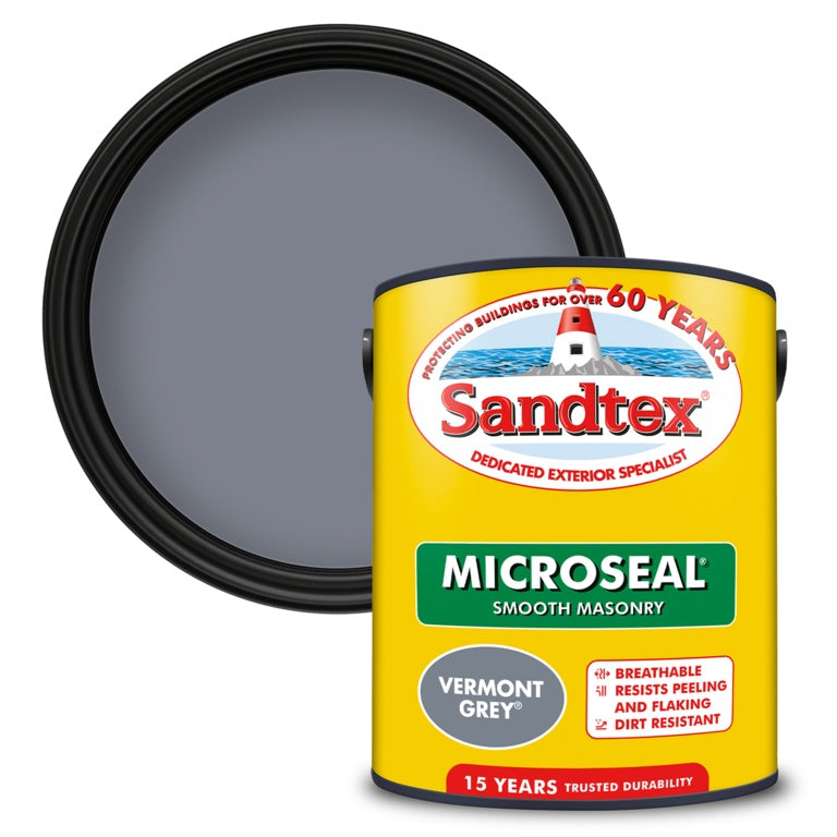 Sandtex Smooth Masonry Paint 5L - Vermont Grey