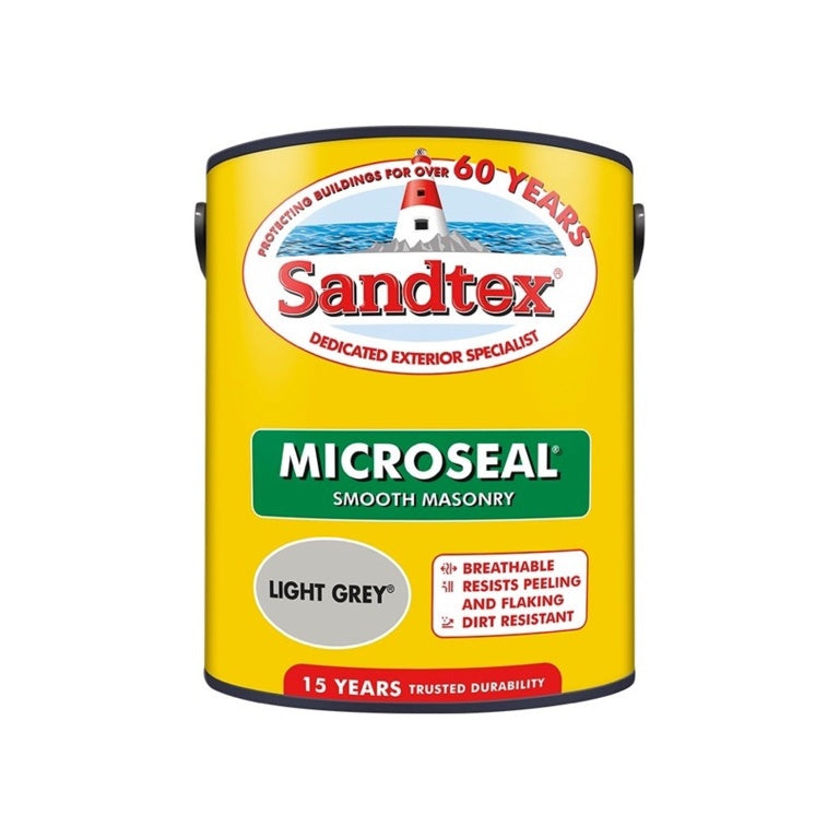 Sandtex Smooth Masonry Paint 5L - Light Grey