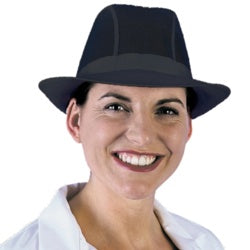 Dennys Unisex Trilby Hat Black (No Hat Band) - Medium