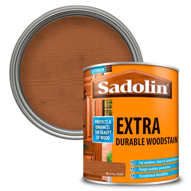 Sadolin Extra Durable Woodstain - 1L Burma Teak