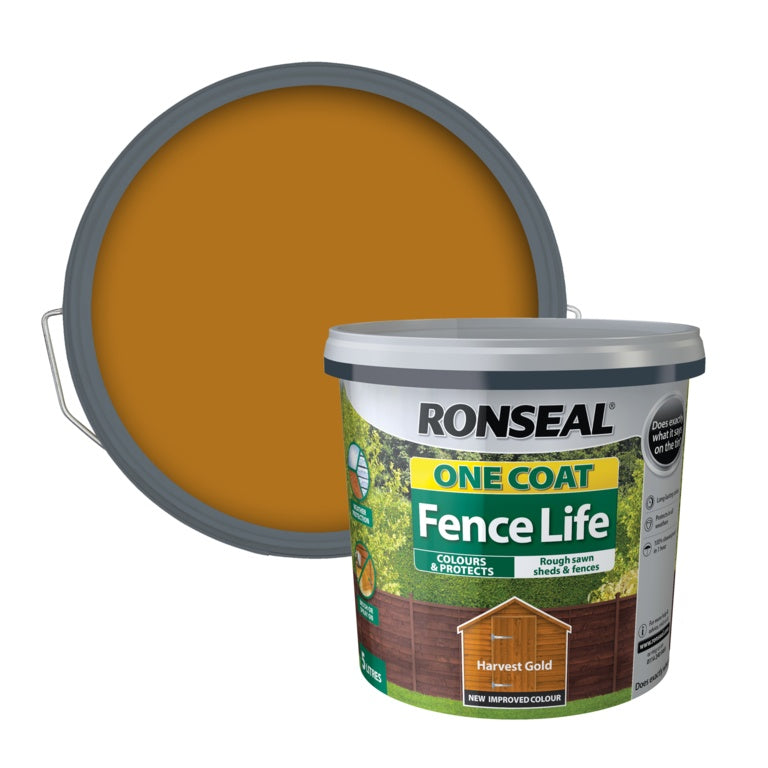 Ronseal One Coat Fence Life 5L - Harvest Gold