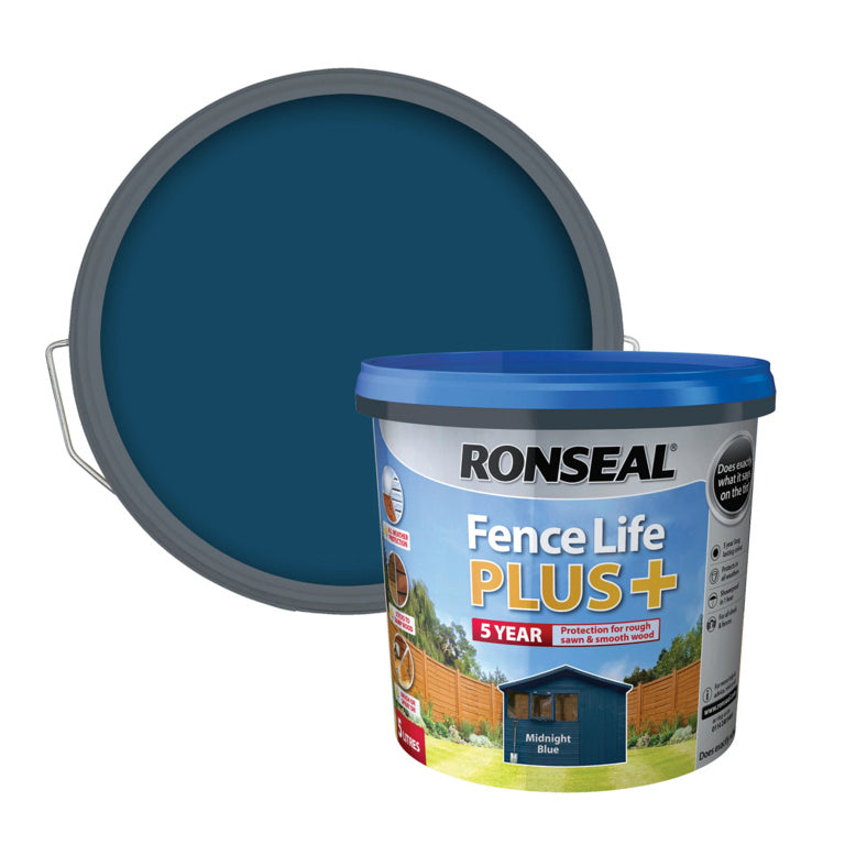 Ronseal Fence Life Plus 5L - Midnight Blue