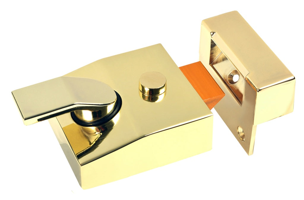 Sterling Narrow Double Locking Night Latch - Brass 40mm