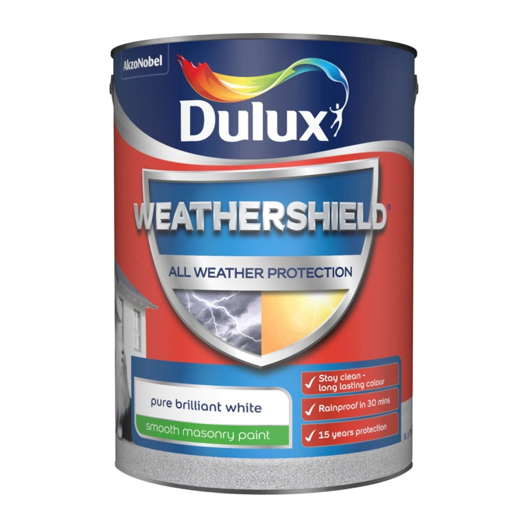 Dulux Weathershield Smooth Manonry Paint 5L - Smooth PBW
