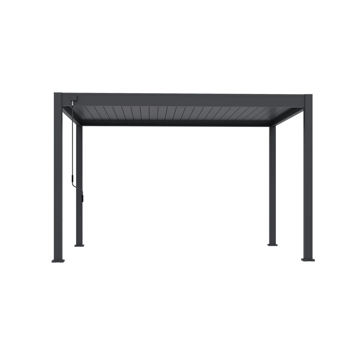 Aluminium Louvred Pergola 4m x 3m — Adjustable Roof, Matt Charcoal