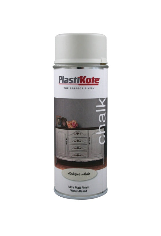 PlastiKote Chalk Spray Paint 400ml - Antique White