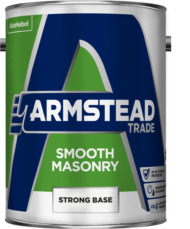 Armstead Trade Smooth Masonry Paint 5L - Strong Base