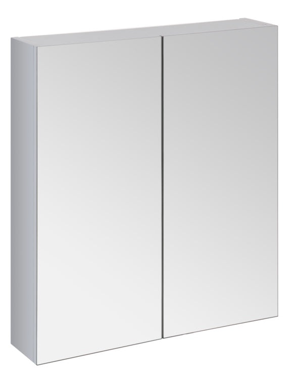 SP Avalon Wall Hung 2 Door Grey Mirror Cabinet - 600mm