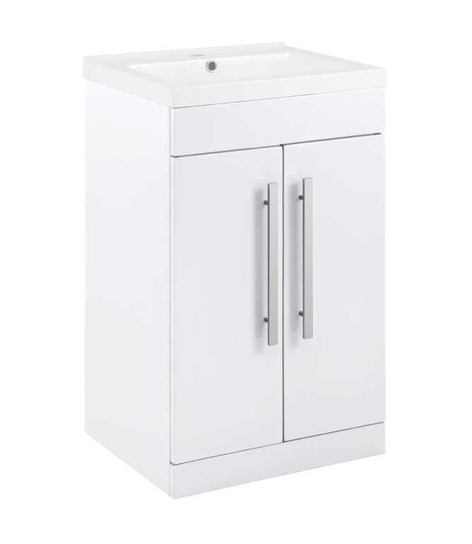 SP Avalon 2 Door Gloss White Basin Unit - 500mm