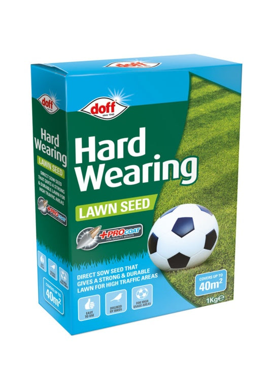 Doff Hardwearing Lawn Seed With Procoat - 1kg
