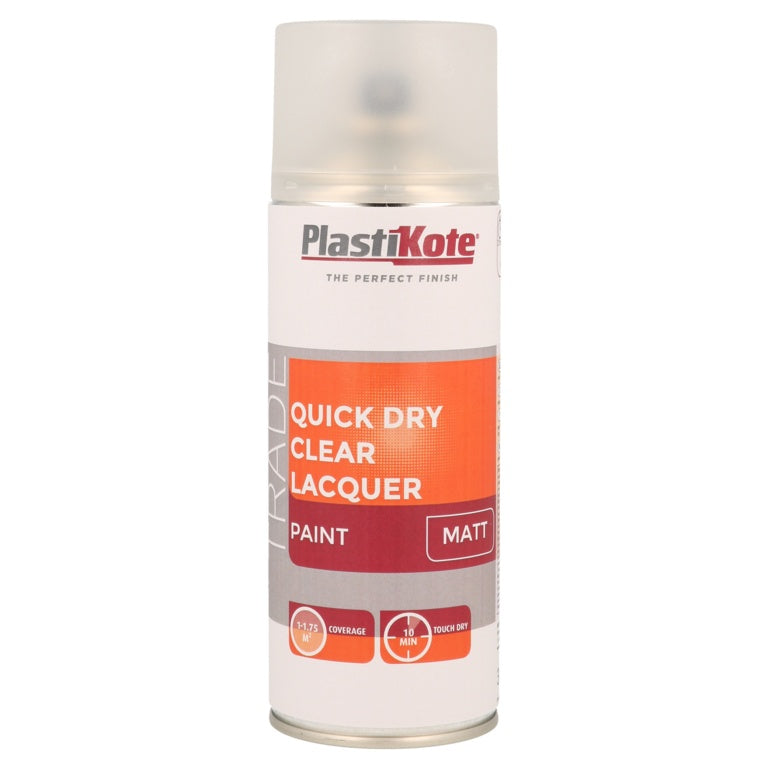 PlastiKote Quick Dry Clear Lacquer 400ml - Matt