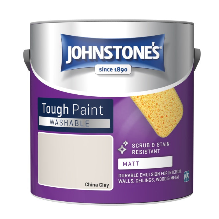 Johnstone's Washable Matt 2.5L - China Clay