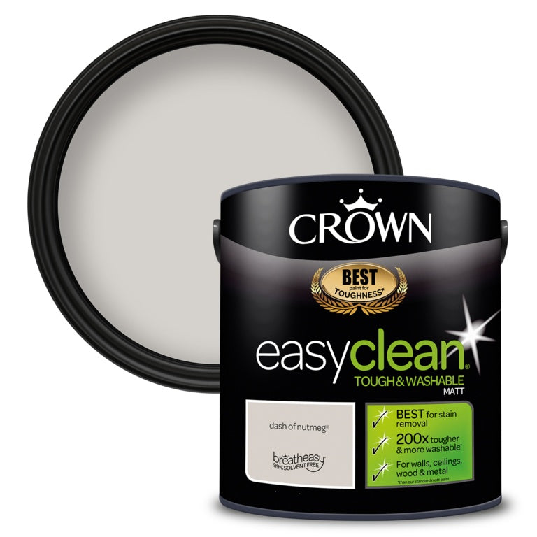Crown Easyclean Matt Emulsion - 2.5L Dash of Nutmeg