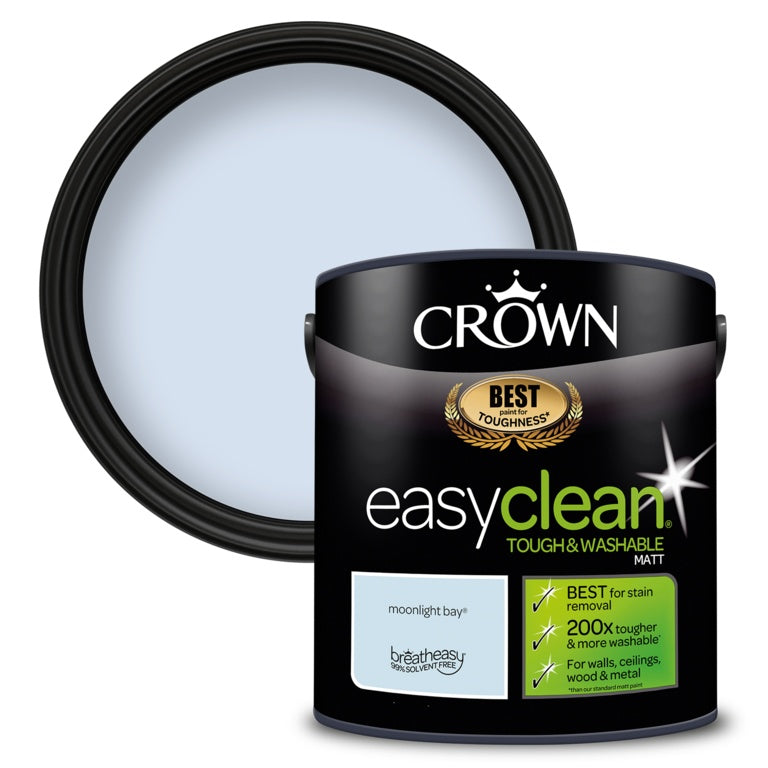 Crown Easyclean Matt Emulsion - 2.5L Moonlight Bay
