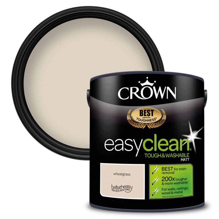 Crown Easyclean Matt Emulsion - 2.5L Wheatgrass