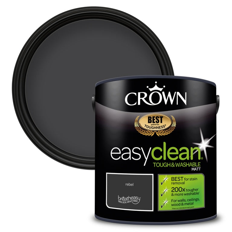 Crown Easyclean Matt Emulsion - 2.5L Rebel