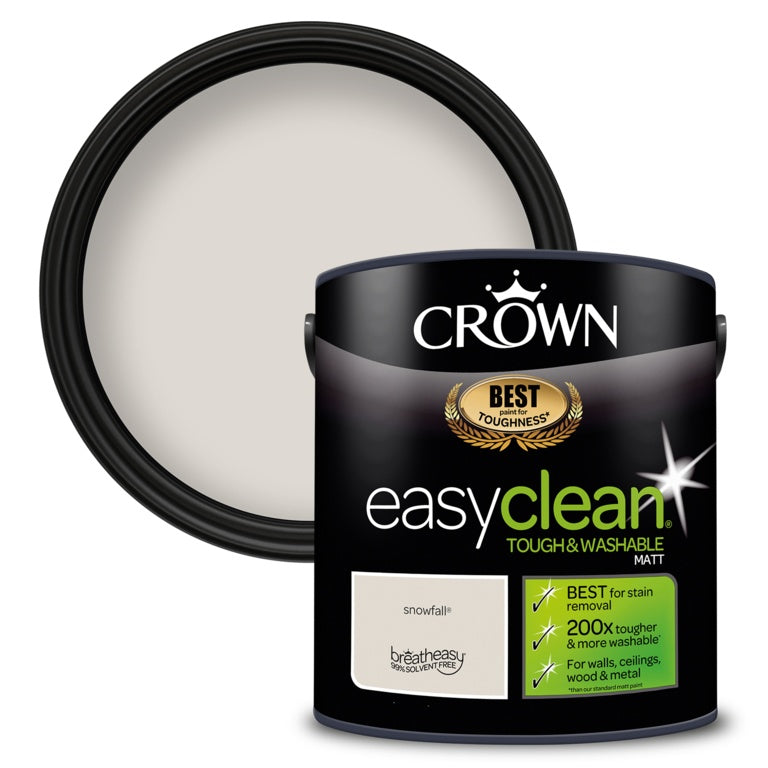 Crown Easyclean Matt Emulsion - 2.5L Snowfall