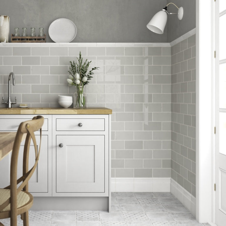 Johnson Tiles Gloss Wall Tiles 200 x 100mm 1m2 - Pebble Gloss