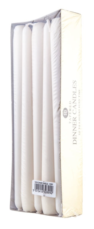 Price's Candles Dinner Candles Pack 10 - Ivory