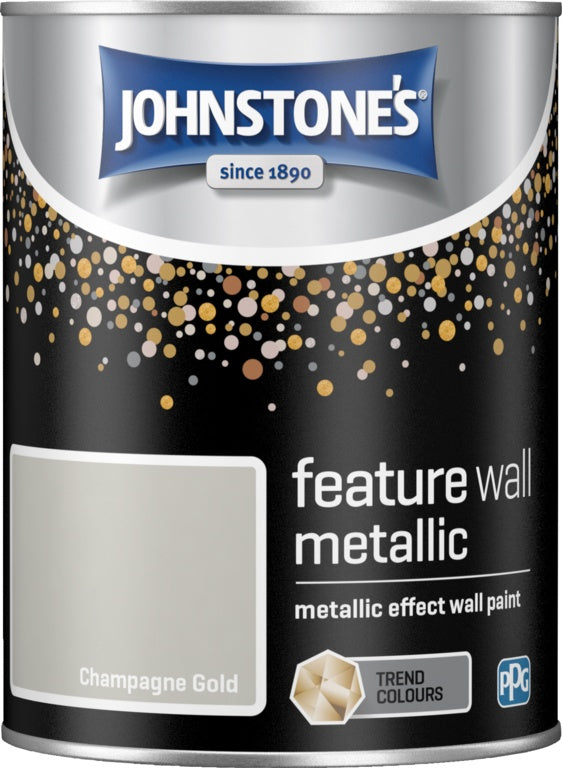 Johnstone's Feature Wall Metallic 1.25L - Champagne Gold