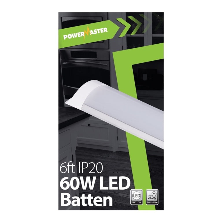 Powermaster LED IP20 Batten - 180cm 60w