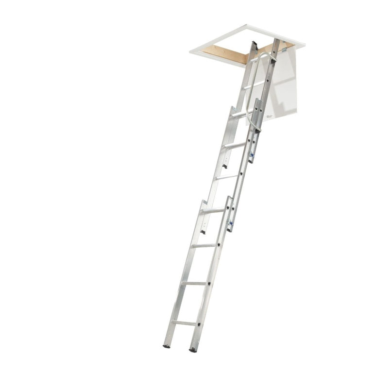 Werner Aluminium Loft Ladder - 3 Section 2.13m - 3m