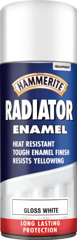Hammerite Radiator Enamel 400ml Aerosol - Gloss White