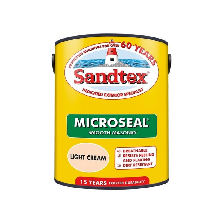 Sandtex Smooth Masonry Paint 5L - Light Cream