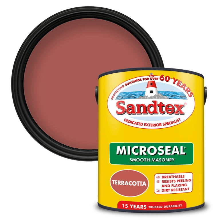Sandtex Smooth Masonry Paint 5L - Terracotta
