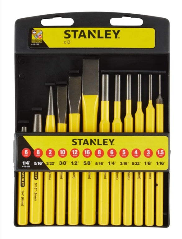 Stanley Punch And Chisel Kit - 12 Piece
