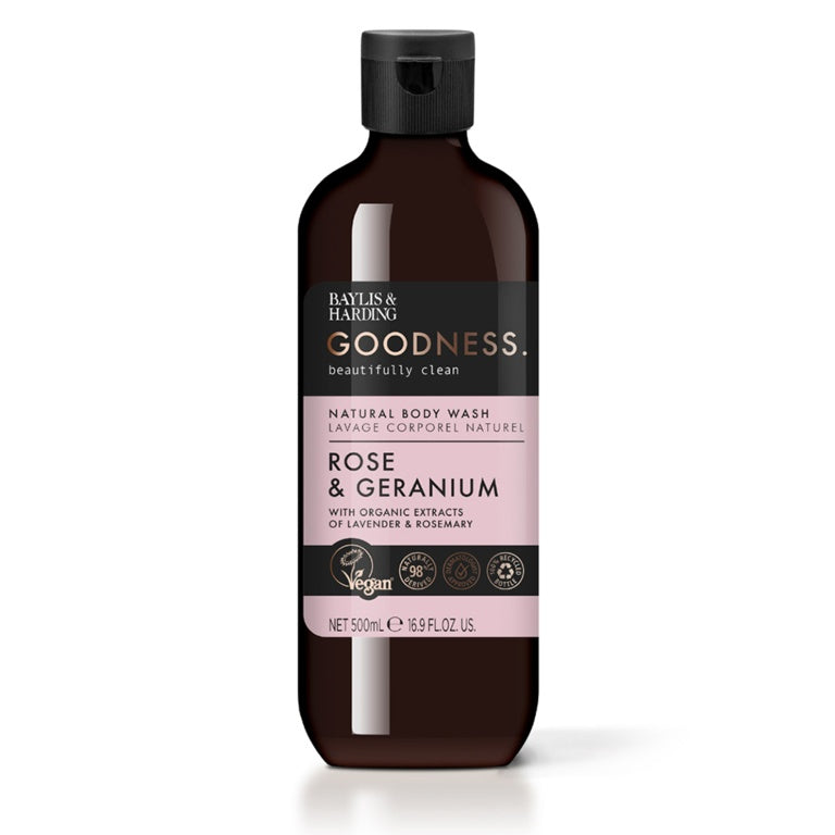 Baylis & Harding Body Wash 500ml - Rose & Geranium