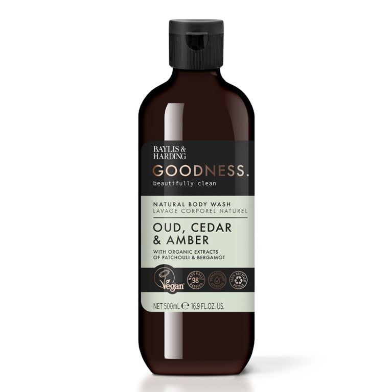 Baylis & Harding Body Wash 500ml - Oud, Cedar & Amber