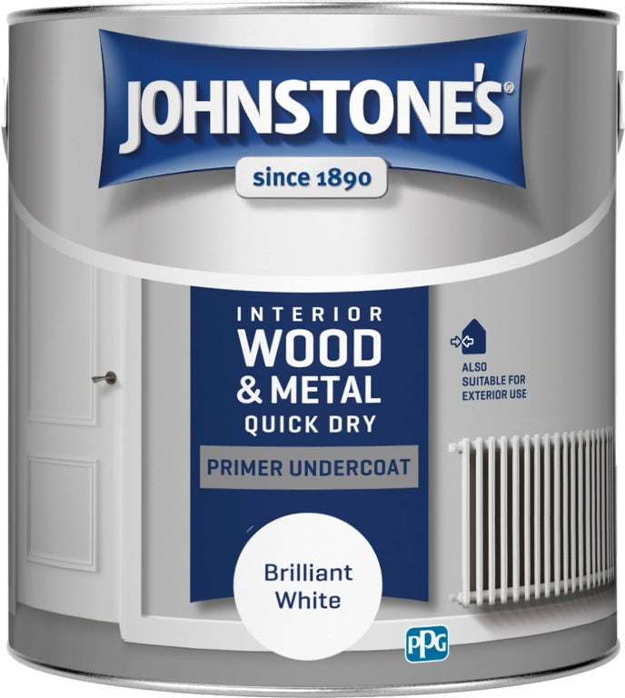 Johnstone's Quick Dry Primer Undercoat - Brilliant White - 2.5L