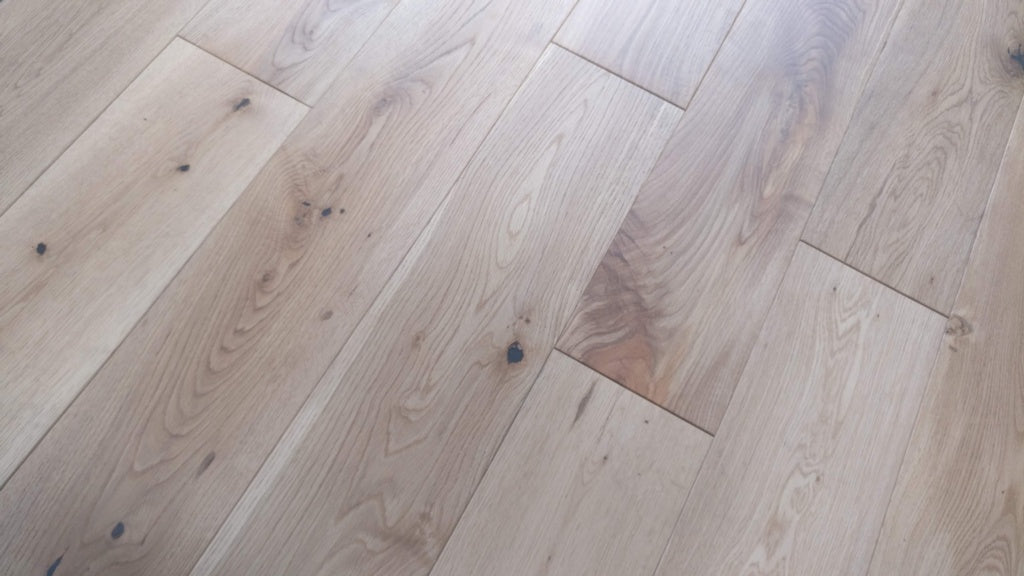 Y.T.D Limited Solid Oak Brushed UV Oiled Flooring - 1.08m2 - 18 x 150mm x Random Length