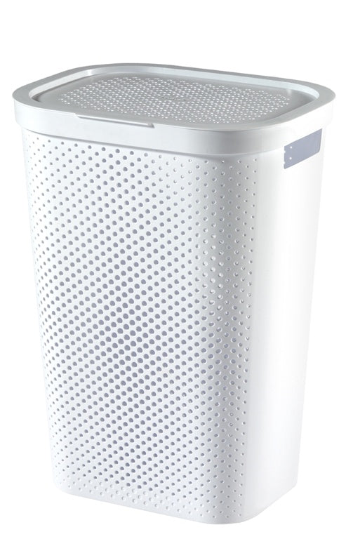 Curver Recycled Infinity Dots Laundry Hamper - 60L White