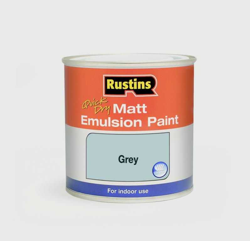 Rustins Matt Emulsion 500ml - Grey